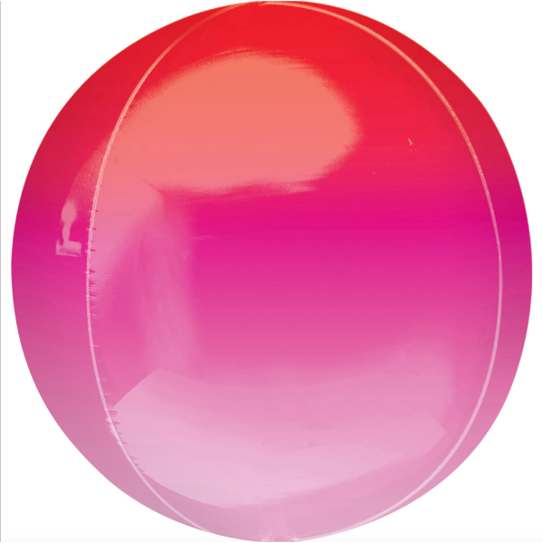 Fooliumist õhupall “Orbz Ombre Red&Pink” 40sm