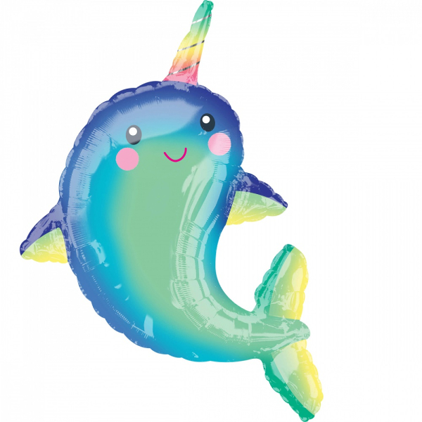 Fooliumist õhupall “Happy Narwhal”” 73*99sm