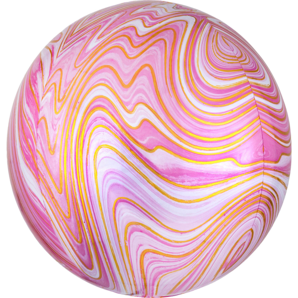 Fooliumist õhupall “Orbz Marblez Pink” 40sm