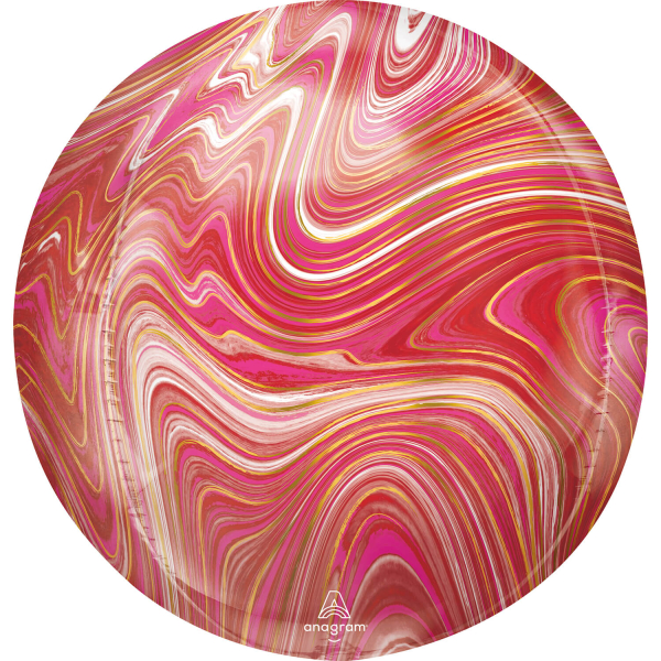 Fooliumist õhupall “Orbz Marblez Red&Pink” 40sm