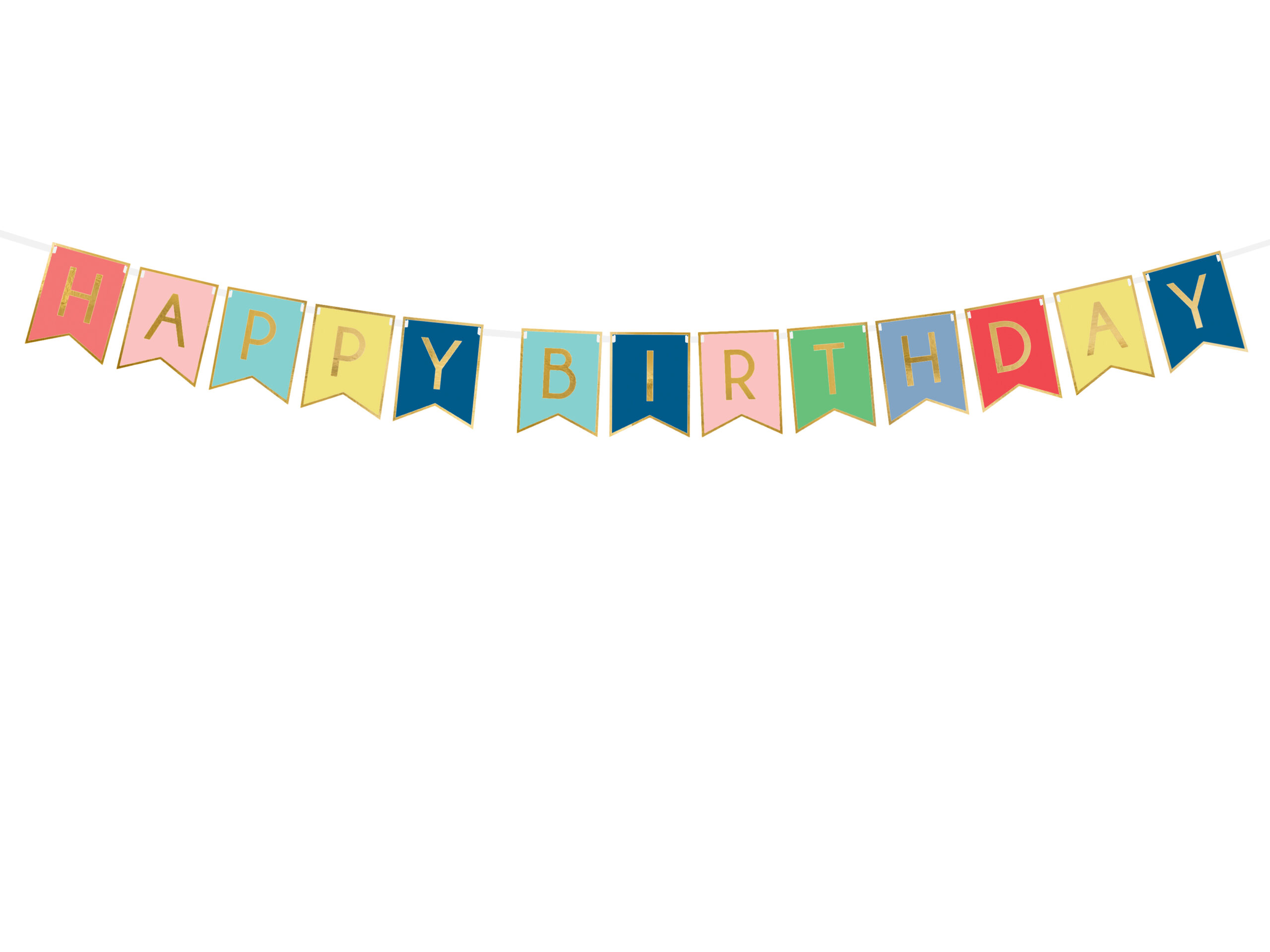 Banner “Happy Birthday” mitmevärviline 175sm