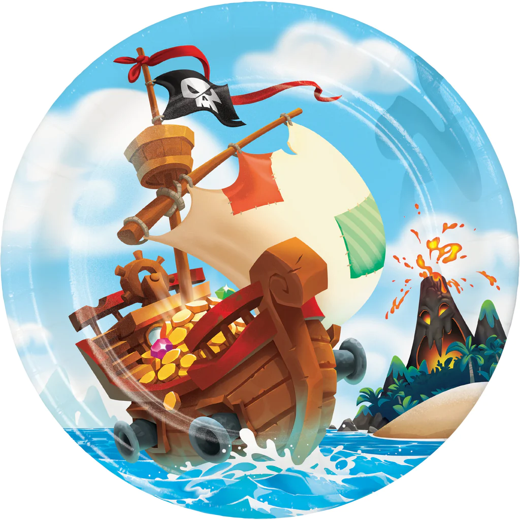 Taldrik “Pirate Treasure” 23sm 8tk pakis